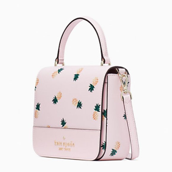Kate Spade Staci Square Pineapple Crossbody Pink Multi - Picture 3 of 16